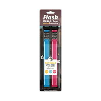 Flash LED Reflex - 2pk Blå/rød